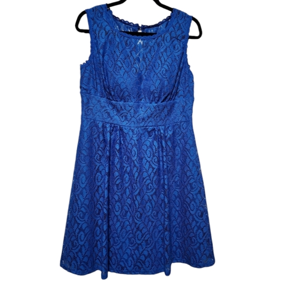 dressbarn Dresses & Skirts - Dressbarn Blue Lace Dress NWOT size 12